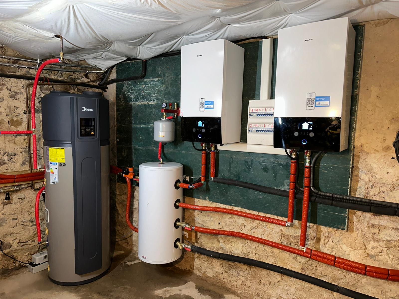 PAC air eau pour immeuble de 2 appartements